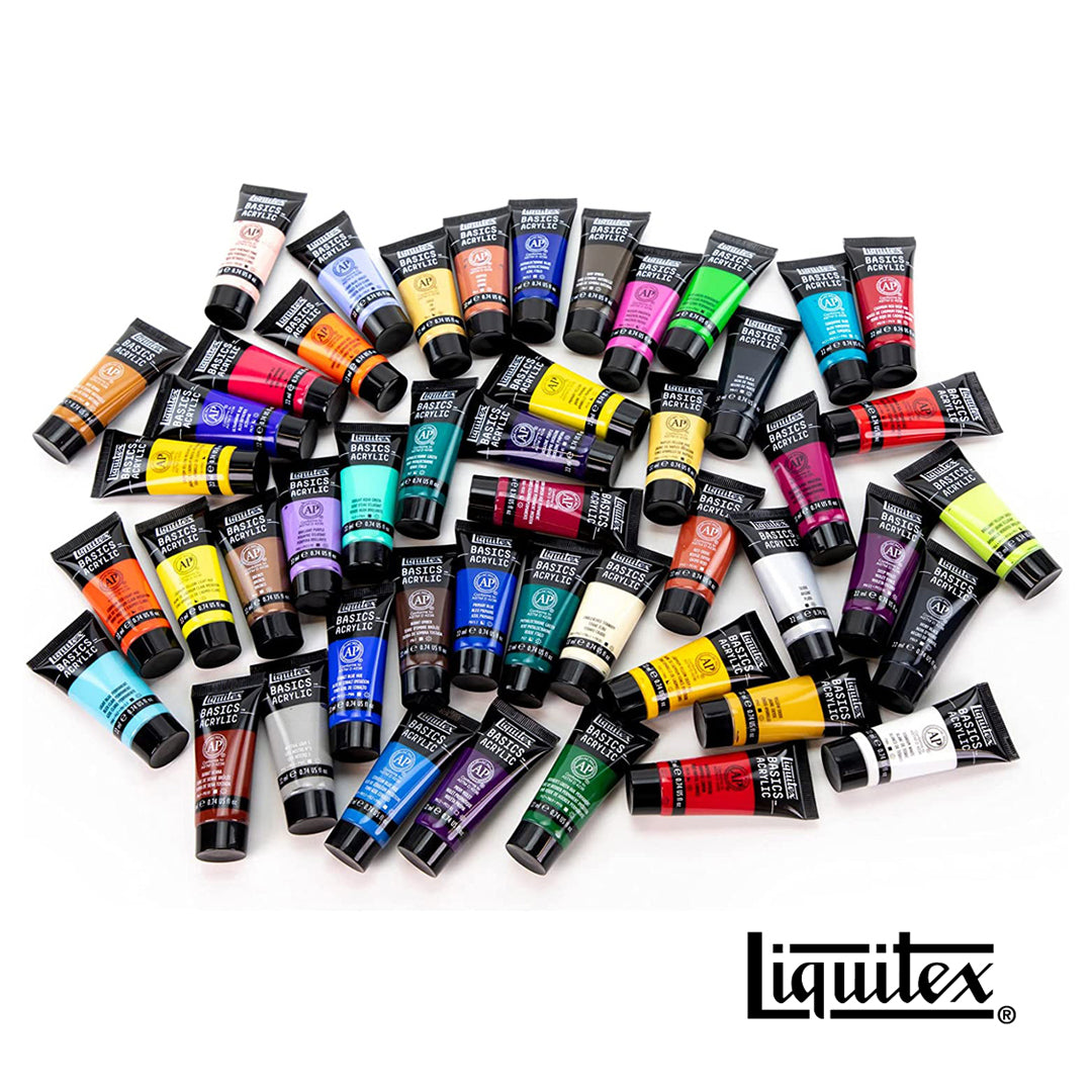 Liquitex Basics Acrylic Paint Tube Set Professional Artist Colour Set for Canvas and Mixed Media Art
