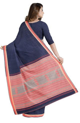 Handwoven Tangail Cotton-Silk Saree with Tassel