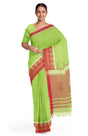Tangail Cotton Saree – Green - Retail Maharaj