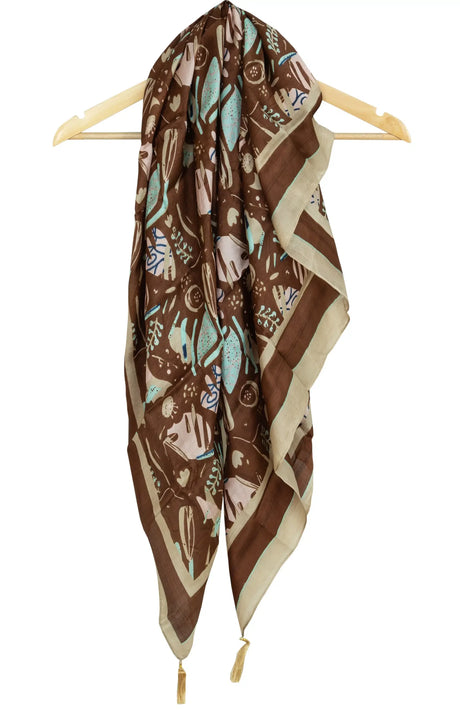 Calcutta Retro – Handwoven Printed Scarf - Retail Maharaj