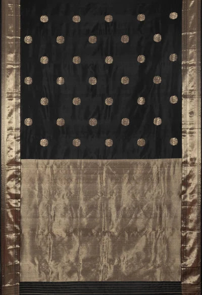 Baluchari Silk Saree – Black - Retail Maharaj