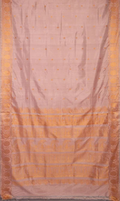 Baluchari Silk Saree – Pink Peach - Retail Maharaj