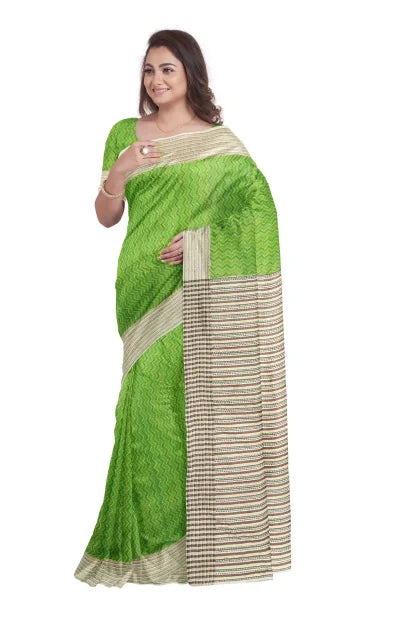 Handcrafted Kantha Silk Saree - Retail Maharaj