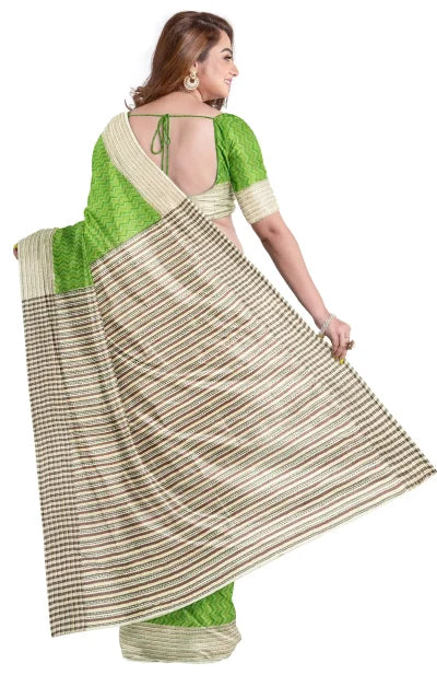 Handcrafted Kantha Silk Saree - Retail Maharaj