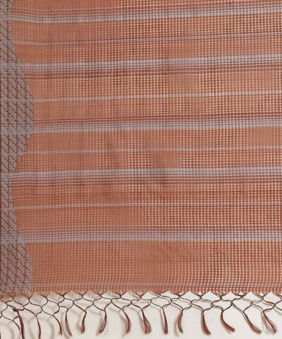 Handwoven Brown Jamdani Silk Saree - Retail Maharaj