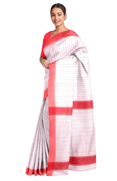 Handwoven Tangail Silk-Cotton Saree - Retail Maharaj
