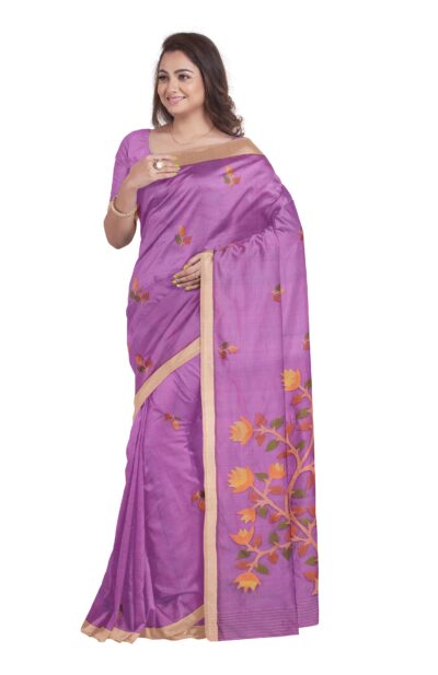 Kora Silk Jamdani Saree - Retail Maharaj