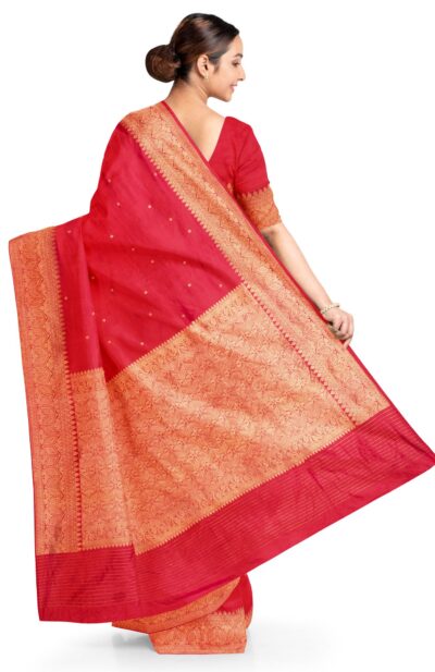 Red Tangail Silk Saree - Retail Maharaj