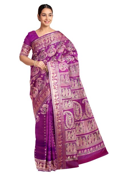 Swarnachari Silk Saree – Magenta - Retail Maharaj