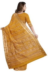 Swarnachari Silk Saree – Mustard Yellow - Retail Maharaj