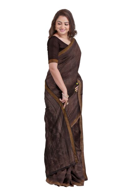 Tangail Zari Silk Saree with Tassel - Retail Maharaj