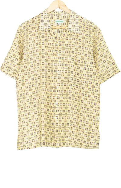 Printed Cotton Shirt – Yellow - Retail Maharaj