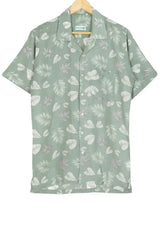 Printed Cotton Shirt – Light Green - Retail Maharaj