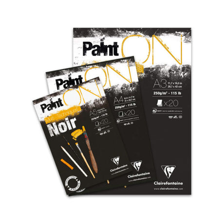 Clairefontaine Paint’On Multi-Technique Black Pad 250gsm - Retail Maharaj