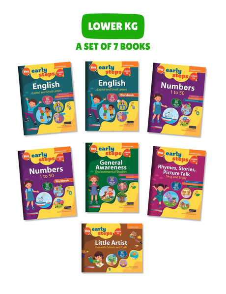 Viva Early Steps Lower KG (Set Of 7 Books) - Retail Maharaj
