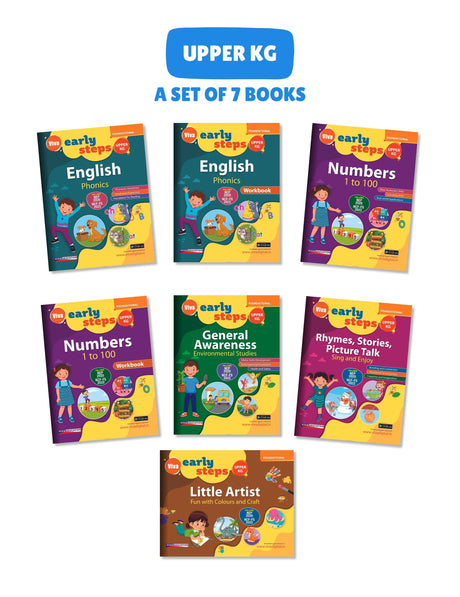 Viva Early Steps Upper KG (Set Of 7 Books) - Retail Maharaj