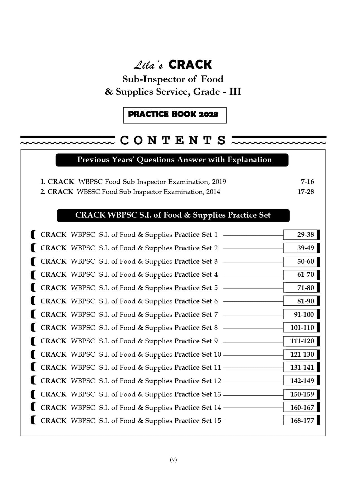 CRACK Sub-Inspector of Food & Supplies Service, Grade - III (Practice Book) 2023 (Bengali Version) - Retail Maharaj