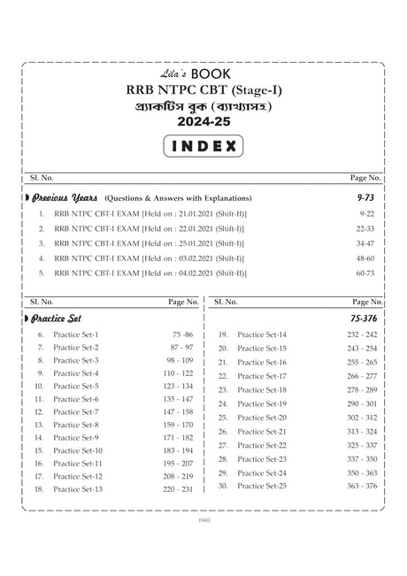 RRB NTPC CBT (Stage-1) (Graduate & Under Graduate) Practice Book (Byakkhasoho) 2024-25 (Bengali Version) - Retail Maharaj