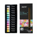 Brustro Artists Acrylic Pastel Colour Set Soft Bodied 12 Shades 12ml Tubes