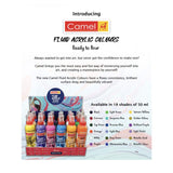 Camel Fluid Acrylic Colours Set of 18 Shades Professional Pouring and Art Paints