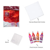 Camel Fluid Acrylic Sets Aqua Sunset Monochrome Pouring Ready Colours with Canvas Board for Easy Creative Art