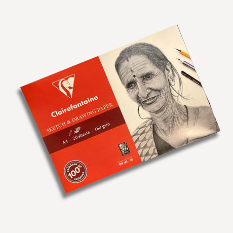 Clairefontaine Sketch and Drawing Paper Wallet 180 GSM Smooth Artist Paper - Retail Maharaj