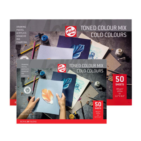 Royal Talens Toned Colour Mix Warm & Cold Paper Pad 180gsm – 50 Sheets - Retail Maharaj