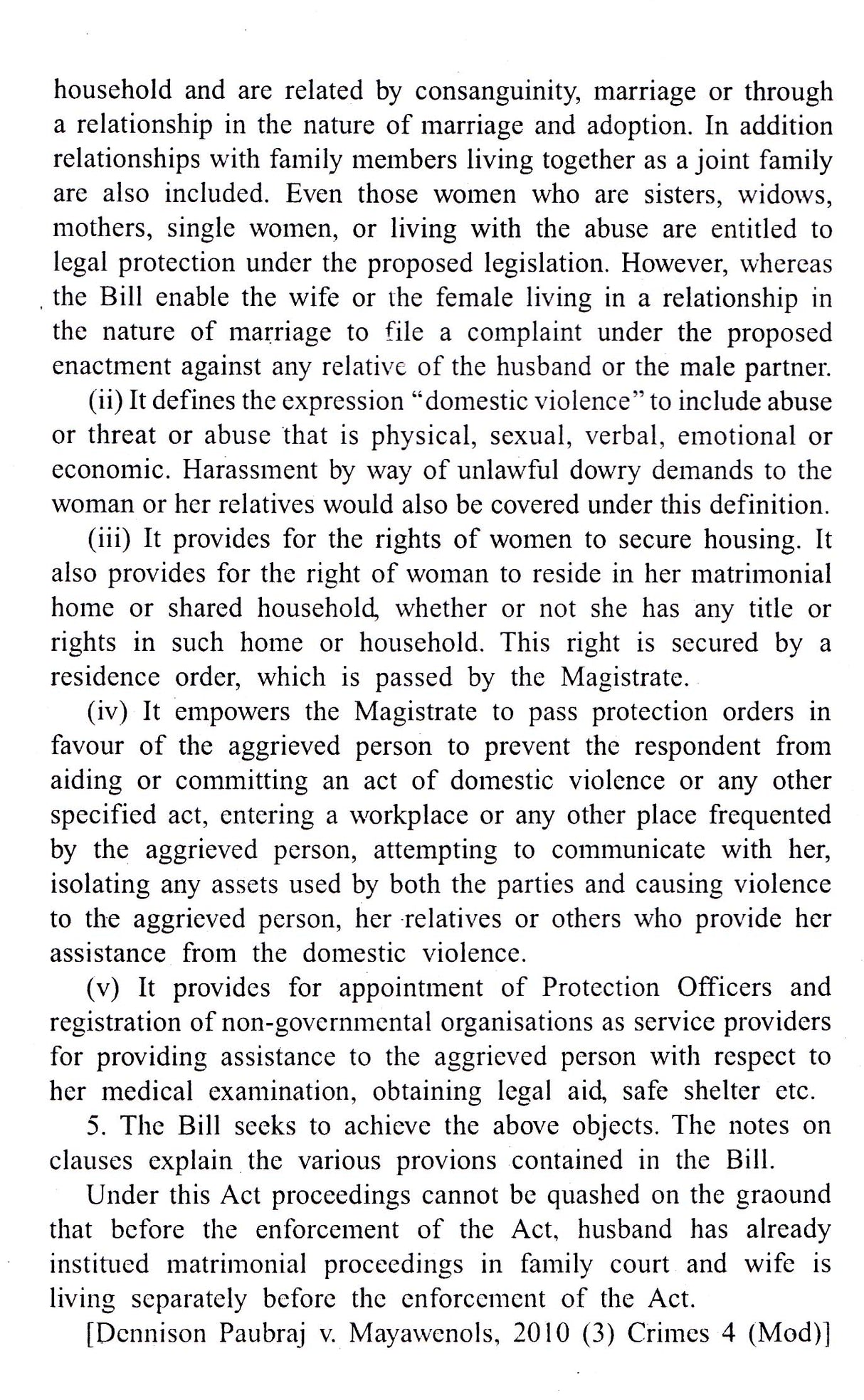 Protection Of Women From Domestic Violence - Retail Maharaj