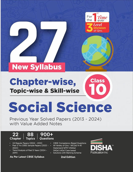 27 New Syllabus Chapter-wise, Topic-wise & Skill-wise CBSE Class 10 Social Science Previous Year Solved Papers (2013 - 2024) with Value Added Notes 2nd Edition - Retail Maharaj