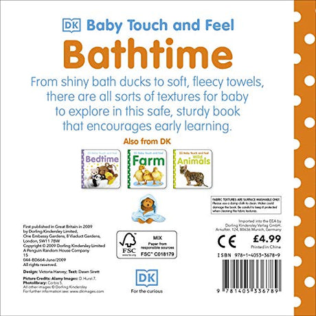 Baby Touch and Feel Bathtime [Board book] DK [Board book] DK - Retail Maharaj