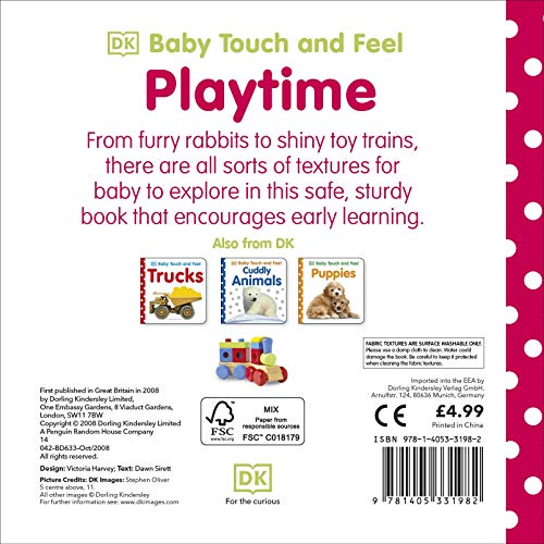 Baby Touch and Feel Playtime [Board book] DK - Retail Maharaj