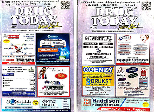 Drug Today ( Vol - I & II ) July 2024-October 2024 (English Version) - Retail Maharaj