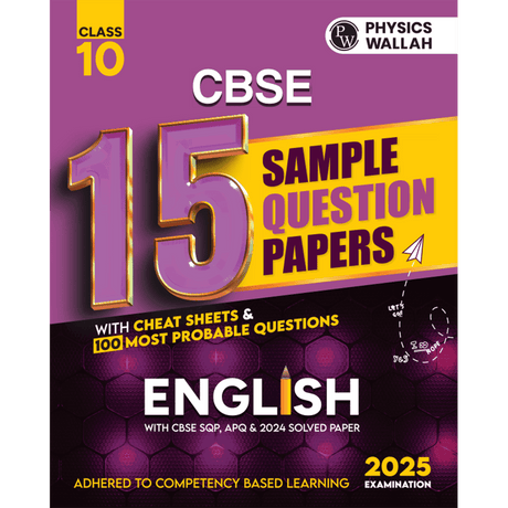 CBSE 15 New Pattern Sample Question Papers Class 10 English For 2025 Exam with 50 Percent Competency Based Questions 100 Most Probable Questions - Retail Maharaj