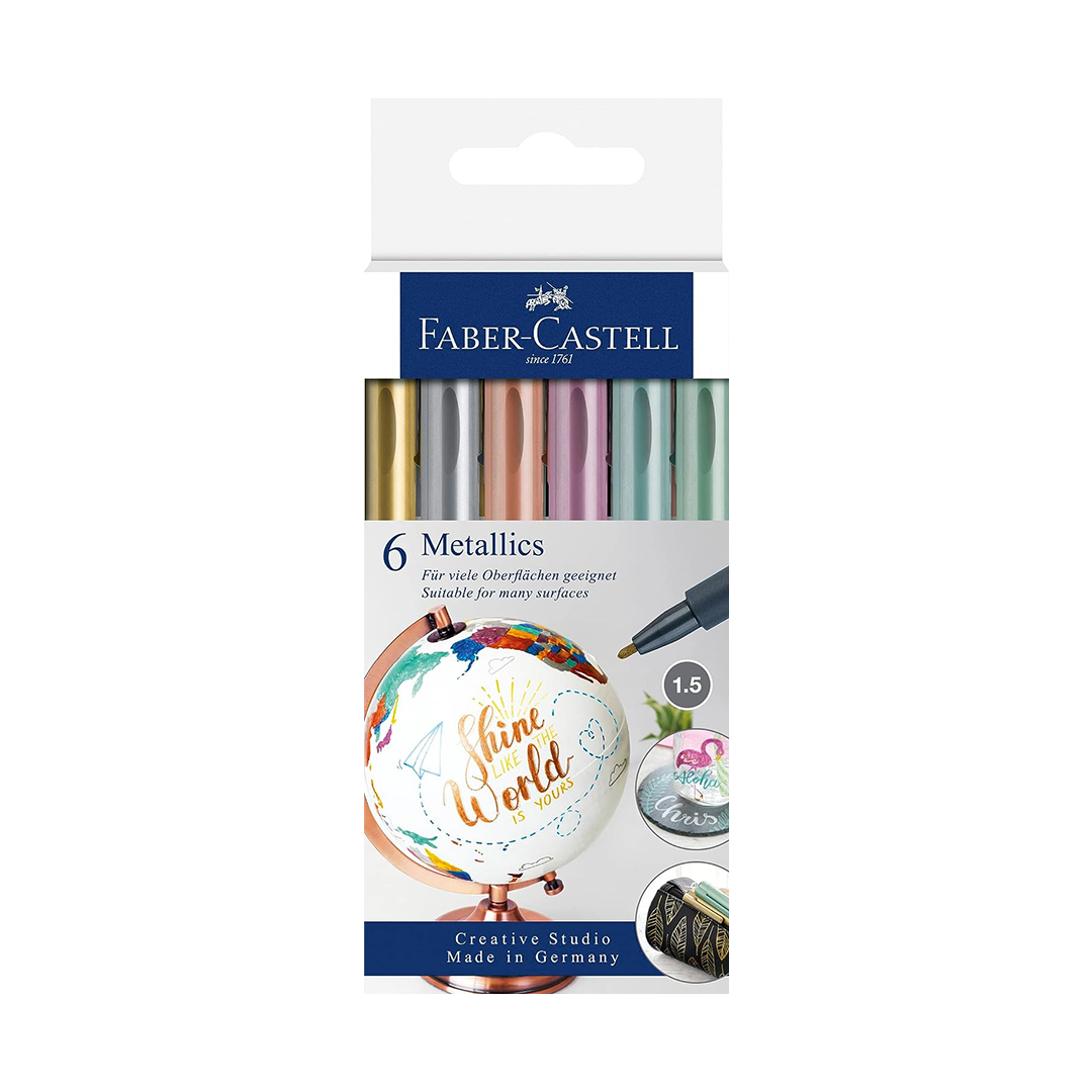 Faber Castell Metallic Marker Pens Multi Surface Art Set