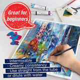 Faber Castell Creative Studio Acrylic Colour Set of 12 and 24 High Pigment Creamy Acrylic Paint for Canvas Paper and Craft