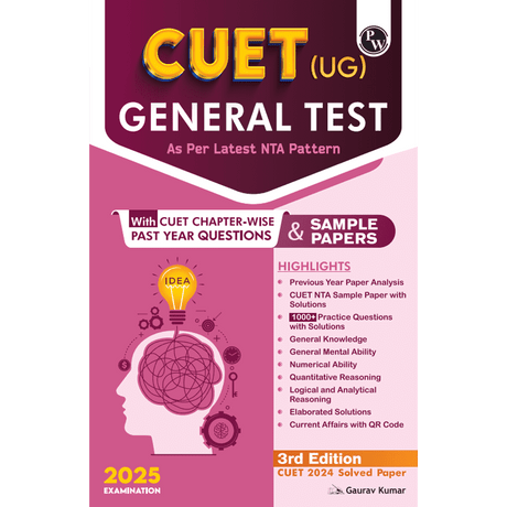 CUET (UG) General Test 2025 Chapterwise & Topicwise Question Bank with Past Year Questions and Mock Test - Retail Maharaj