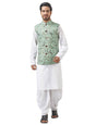 Printed Cotton Silk Handloom Jacket – Green - Retail Maharaj