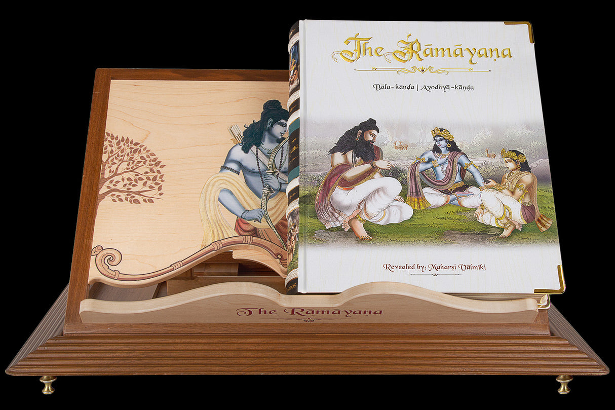 Valmiki’s Ramayana 3-Volume Book Set With Wooden Hut - Retail Maharaj