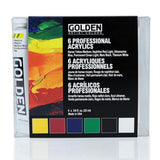 Golden Heavy Body Introductory Set of 6 Professional High Viscosity Acrylics for Thick Textured Painting and Studio Art