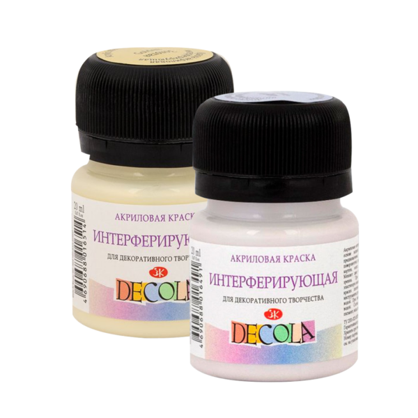 Decola Interference Acrylic Colour 20ml Made in Russia Shifting Iridescent Paint