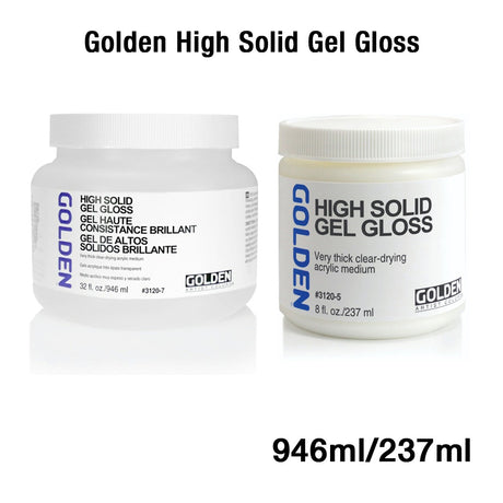 Golden High Solid Gel Gloss Acrylic Medium for Low Shrinkage Texture Effects - Retail Maharaj