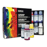 Golden Fluid Acrylic Professional Paint Set of 8 and 10 High Tinting Smooth Flow Artist Acrylics for Fine Detail Glazing and Water Media
