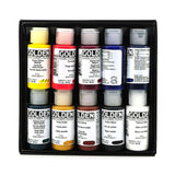 Golden Fluid Acrylic Professional Paint Set of 8 and 10 High Tinting Smooth Flow Artist Acrylics for Fine Detail Glazing and Water Media
