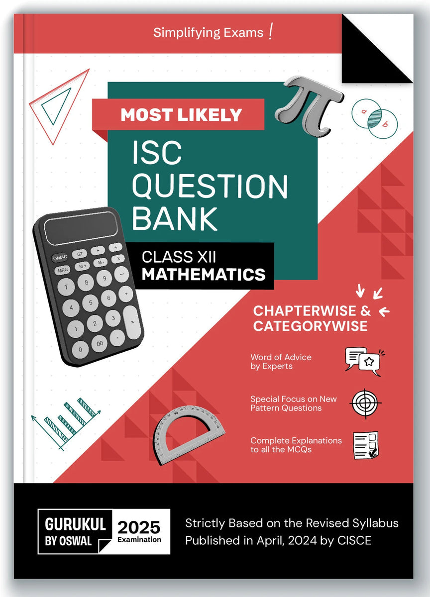 Most Likely ISC Question Bank : Mathematics Class 12 (2025 Examination ...