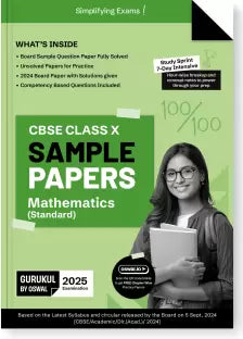 Gurukul By Oswal Maths Sample Papers for CBSE Class 10 Board Exam 2025 - Retail Maharaj