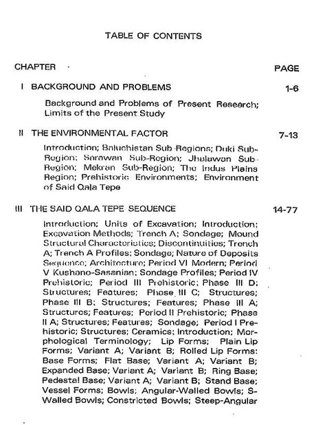 Prehistoric Baluchistan: With Excavation Report on Said Qala Tepe - Retail Maharaj