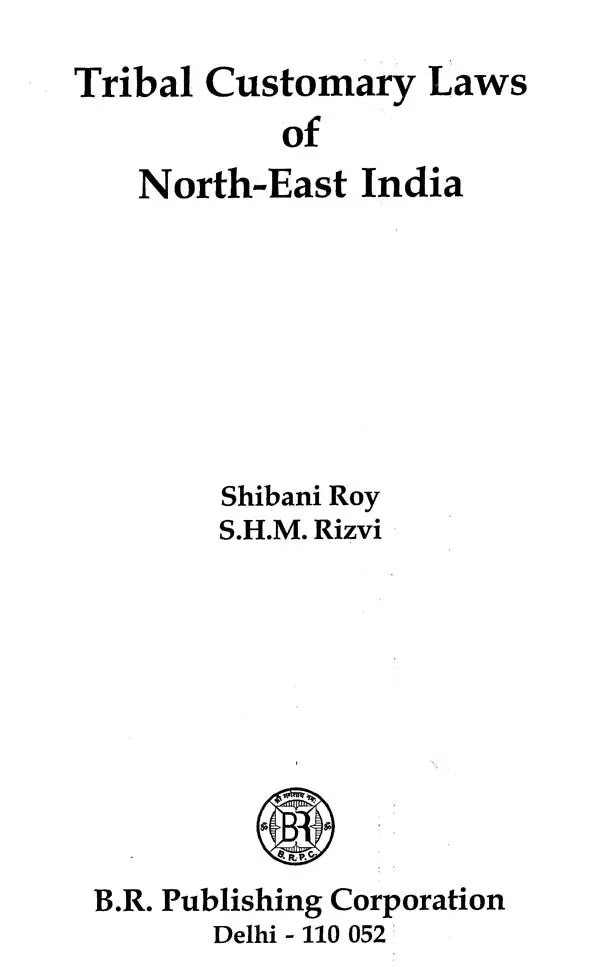 Tribal Customary Laws of North-East India - Retail Maharaj