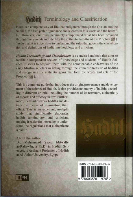 Hadith Terminology and Classification: A Handbook - Retail Maharaj