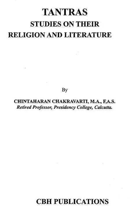 Tantras: Studies on their Religion and Literature [English] - Retail Maharaj