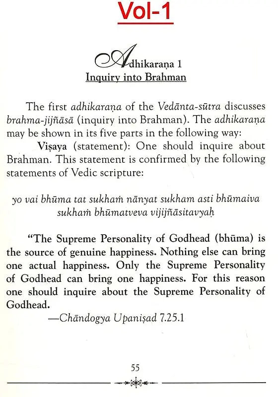Vedanta Sutra with the Commentary of Baladeva Vidyabhushana (Set of 2 Volumes) - Retail Maharaj